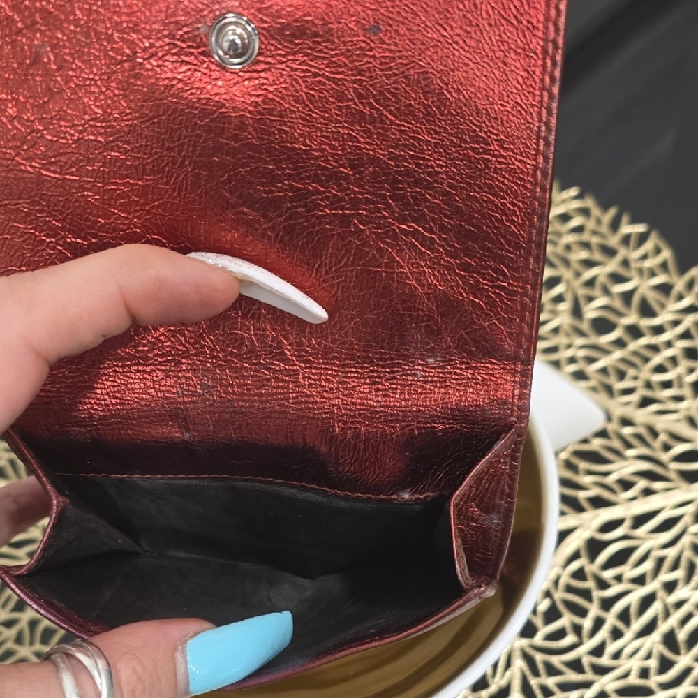 Yves Saint Laurent Shimmering Copper Wallet RARE VINTAGE - Picture 4 of 16